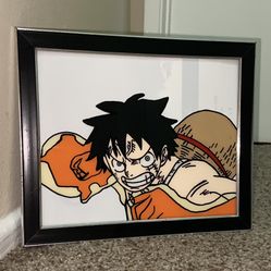 Glass Anime Painting One Piece LOCATED IN COVINA 