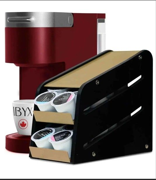 Ibyx Wooden K Pod Holder for Kitchen Counterspace - 2 Tier Pod Dispenser...