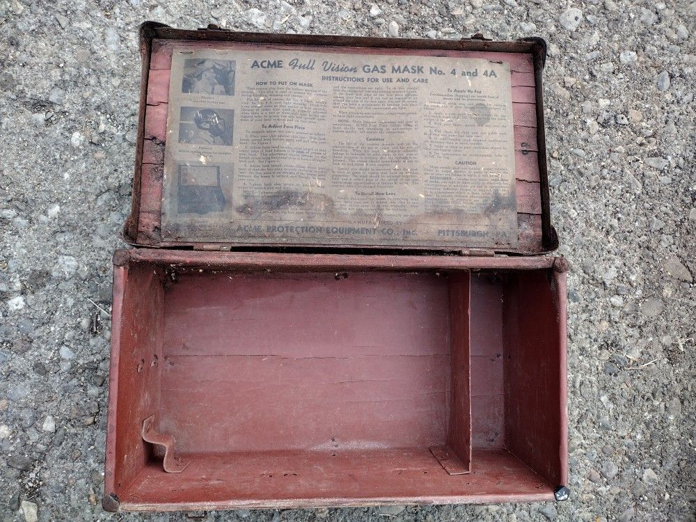 ACME Full/Vision Gas Mask Wood Box ONLY For No.4 and 4A.