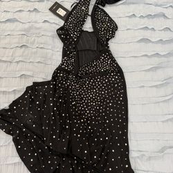 New Black Long Dress 