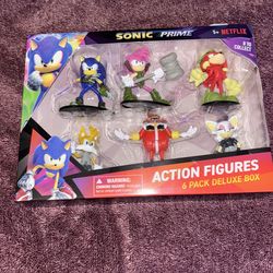 Sonic Prime Action Figures 6 Pack Deluxe Box