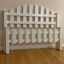 Twin/Full Size White Bed Head And Back Board (comes With Frame) 