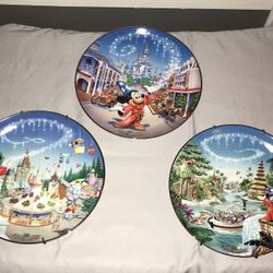 Walt Disney World 25th Anniversary Plate Set Of 3