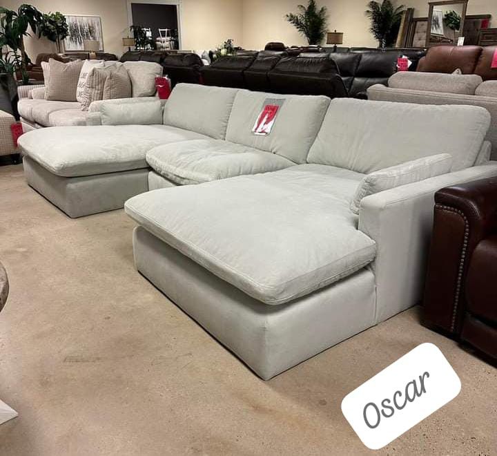 $10 Down Cloud Comfy Double Chaise Sectional Sofa 