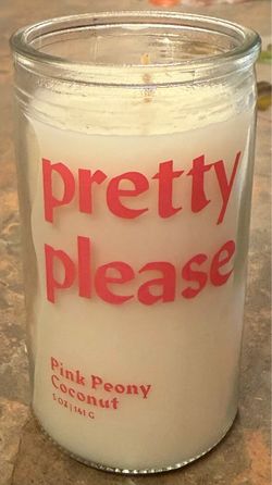 New pink peony & coconut candle