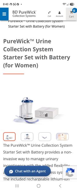 Female catheter system Purewick