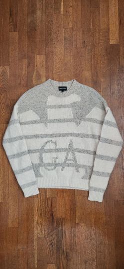 Authentic Emporio Armani Men's Virgin Wool Sweater (Size Large, But Fits Like A Small)