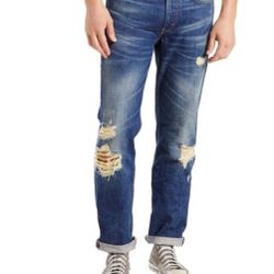 Levi's 514 Men's Straight Fit Dark Wash Jeans - 34/34