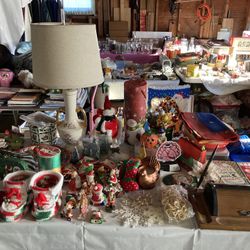 Full Table of Christmas Items:  All For $30 or Will Sell Separately 