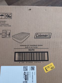 Queen Blow Up Mattress (with built in pump) - Brand New