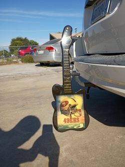 Guitar shaped 49ers clock