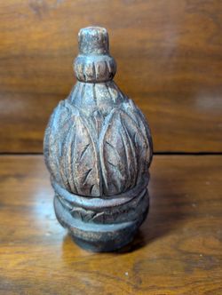 Vintage Carved Wooden Finial Decorative Topper