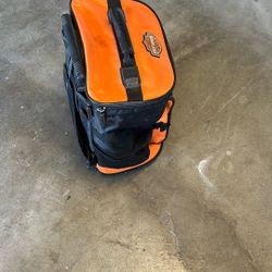Harley Davidson  Ice Chest  On  Wheels And Back Pack 