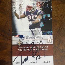 Tom Brady Autographed Ticket