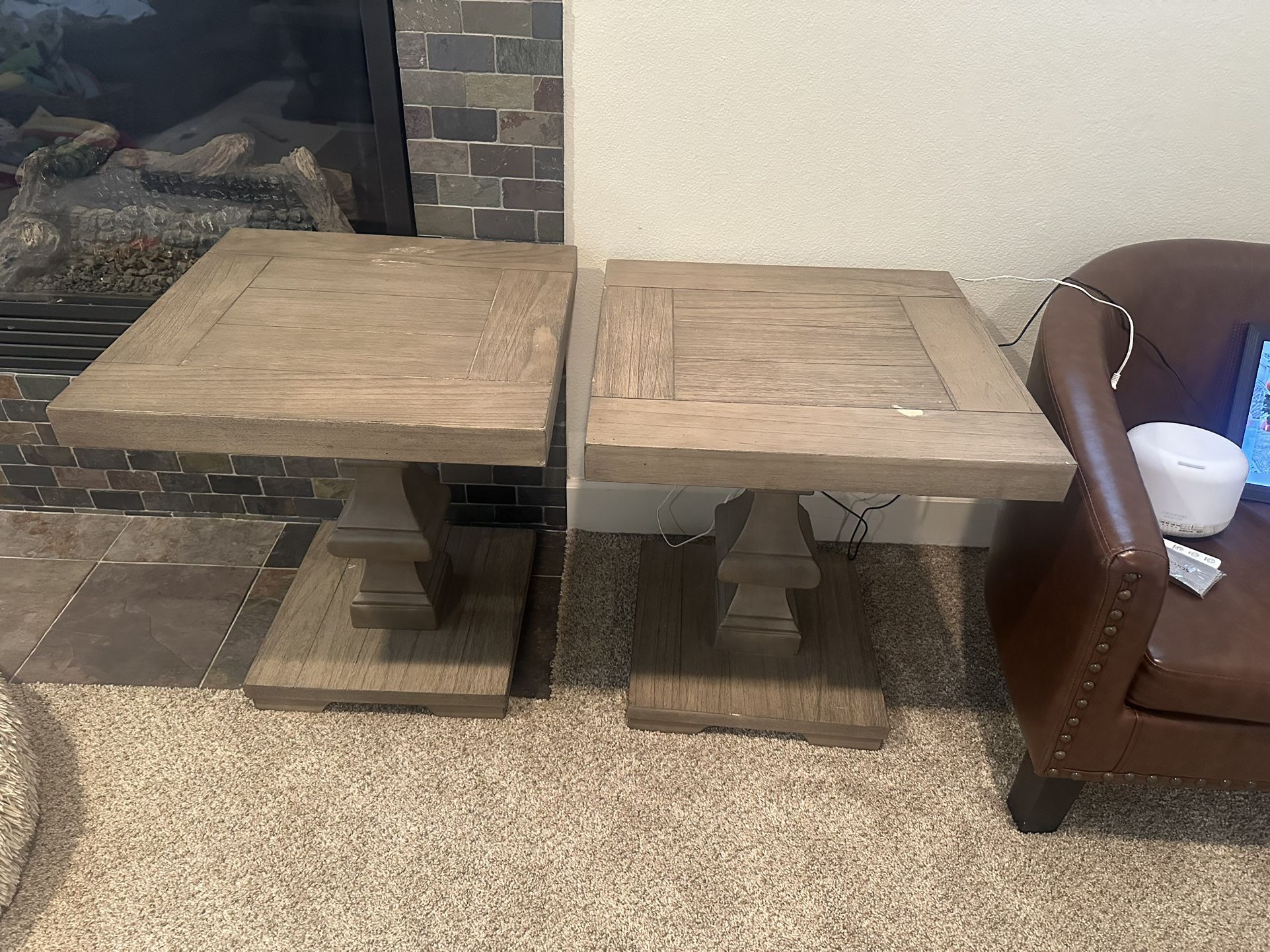 Two End Tables And Coffee Table 