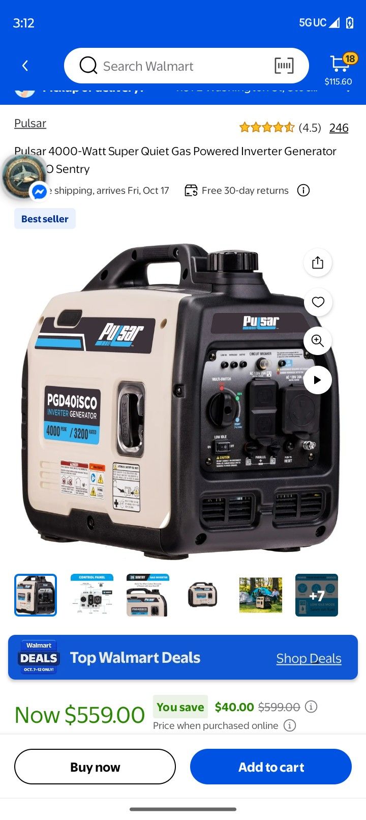 LIKE NEW PULSAR GENERATER/INVERTER