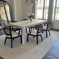 Crate and Barrel Cali Pine Dining Table 