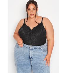 Curve Black Lace Bodysuit