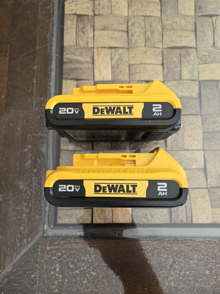 Dewalt 20 Volt 2.0 Ah Batteries $70 For Both