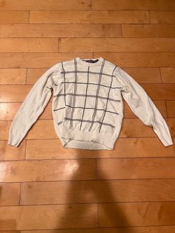 Baggy Oscar De La Renta knitted white sweater Size M