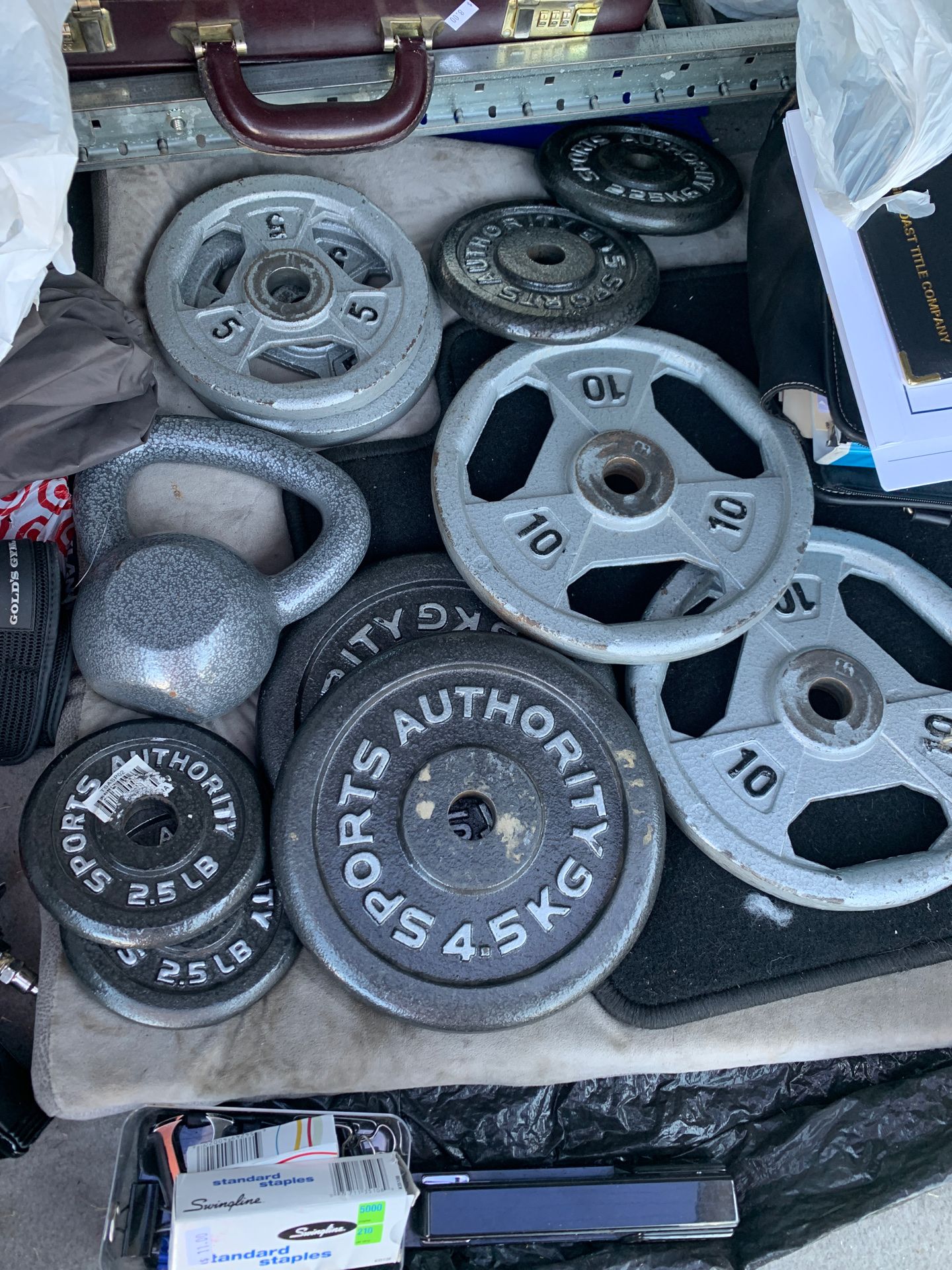 Assorted weights. $145