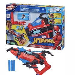 NIB NERF Marvel Spider-Man Strike 'N Splash Web Blaster 2-IN-1 Blast Darts/Water