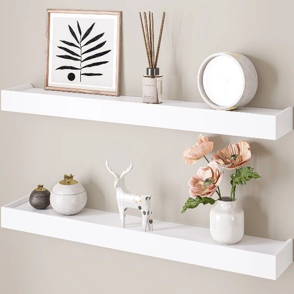 Set of two floating wall shelves NEW