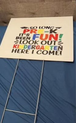 So Long Pre K Sign/ Photo Prop