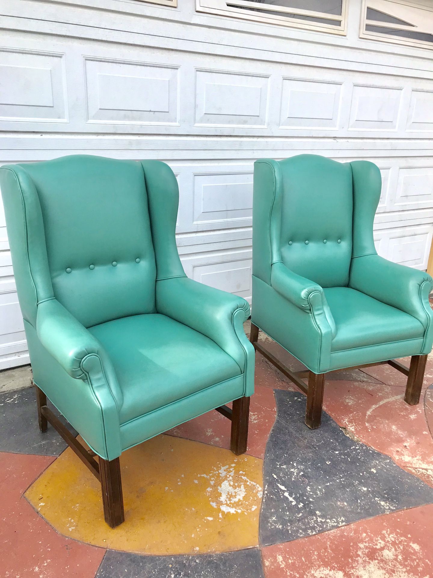 Vintage style wingback chairs