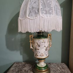 Antique Working Lamp Including Suade