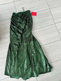 Carolina Herrera Green Sequin Mermaid Gown with Tags