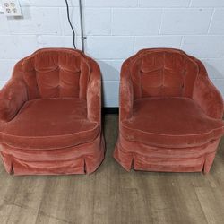 Mid Century Red Chairs. Free Delivery!