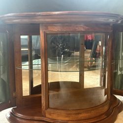 Solid Wood Curio Cabinet Stand
