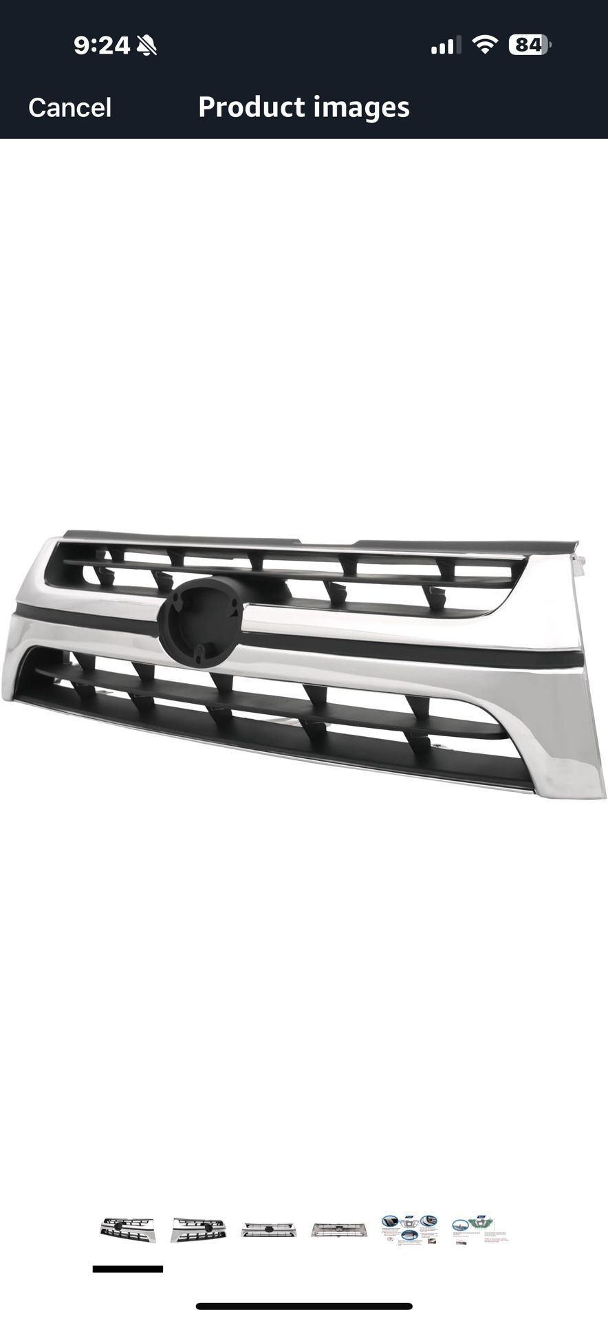 Chrome Front Grille Compatible with 2001-2002 Toyota 4Runner, ABS Replacement Bumper Grill for TO135400 Color Chrome (appearing Silver) B