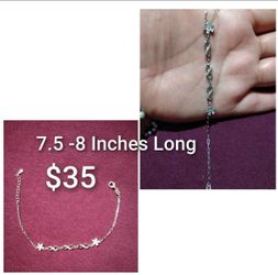 925 Sterling Silver Women's Bracelet/Brasalete De Infinito De Plata 925 Para Dama