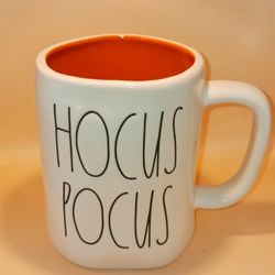 Rae Dunn Magenta Hocus Pocus Orange Lined Halloween Mug