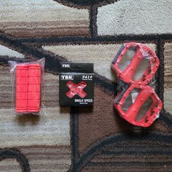 NEW Bicycle Bmx Parts Bundle Red