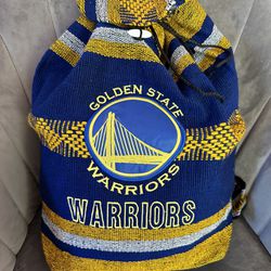 Golden State Warriors Woven Backpack NEW