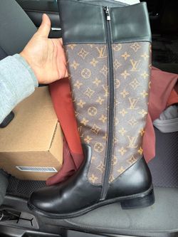 Louis Vuitton monogram knee-high riding and tall boots size 42/US 11.5 womens