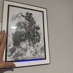 Stipple Drawn Western Wall Art