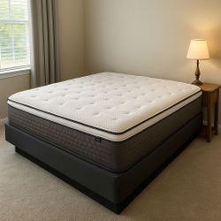 Queen Size Mattress Pillow Top 14” Inches Thick ✨New From Factory Excellent Comfort Also Available: Twin, Full And King Same Day Delivery 🚚 