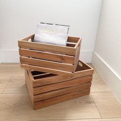 CB2 Solid Cedar Wood Crates 