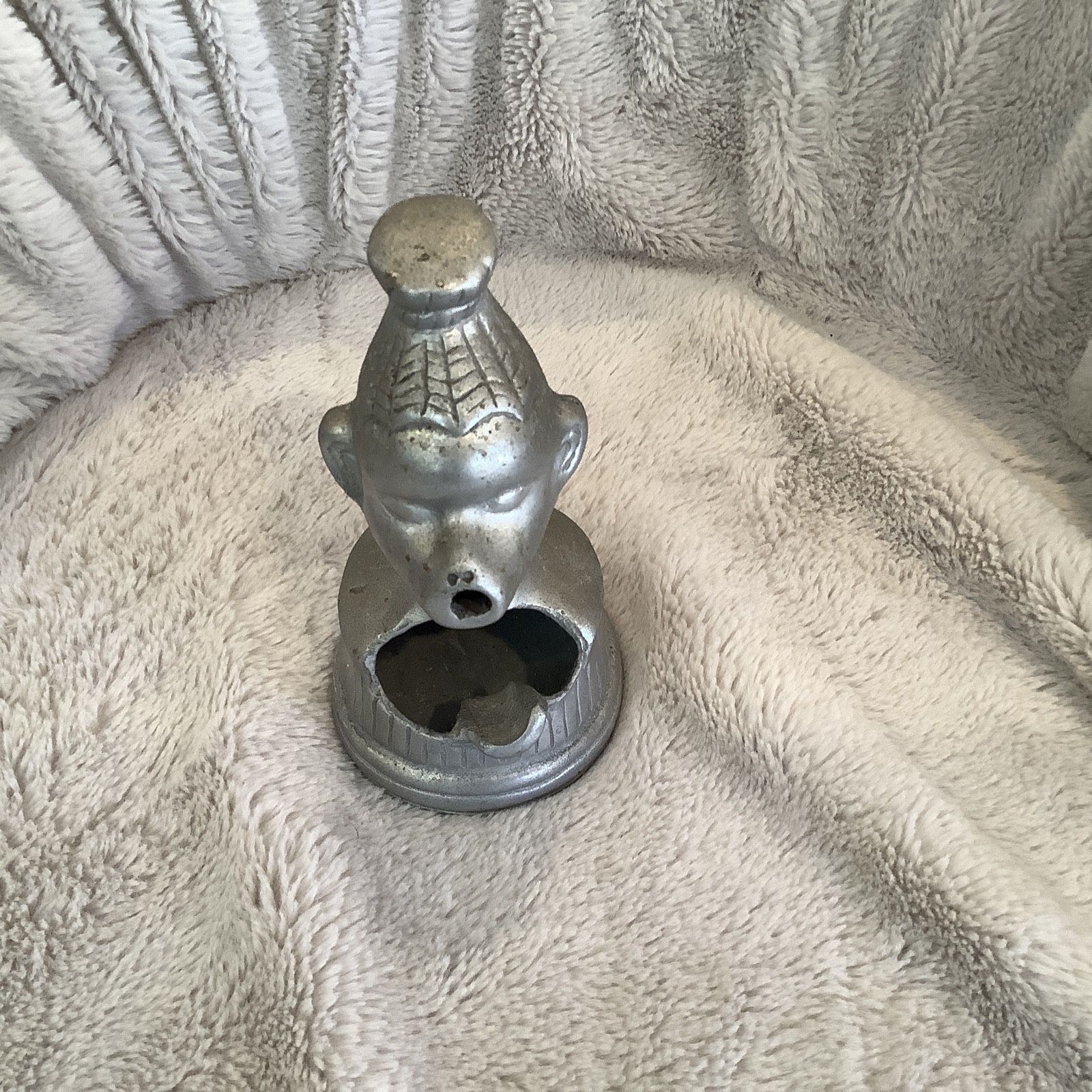 Vintage Ashtray Monkey Pewter