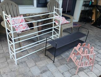$25 for all of it assorted shoe racks shoe organizer behind the door