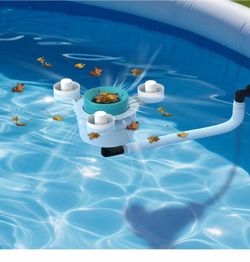 Floating Pool Skimmer for Above Ground Pools, Tri-Float Skimmer with Removable Basket - Easy Install Above Ground Pool Accessories, Universal Pool Cle