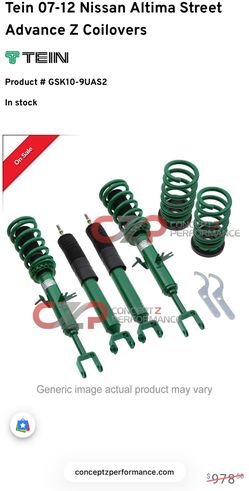 Tein 07-12 Nissan Altima Street Advance Z Coilovers