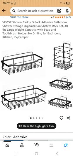 Set of 5pcs shower Caddy