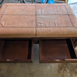Vintage Bench With Drawers