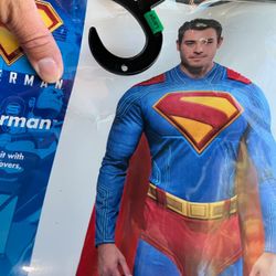Superman Costume Size Large Brand New 
