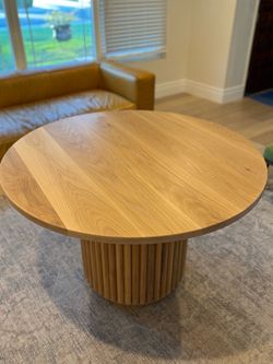 Custom handcrafted white oak table